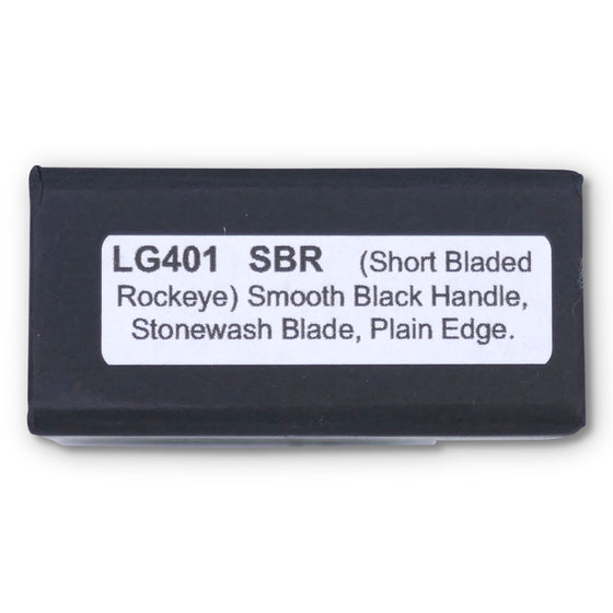 SBR - Smooth Black Handle, Stonewash/Satin S35VN Blade, Blasted Hardware