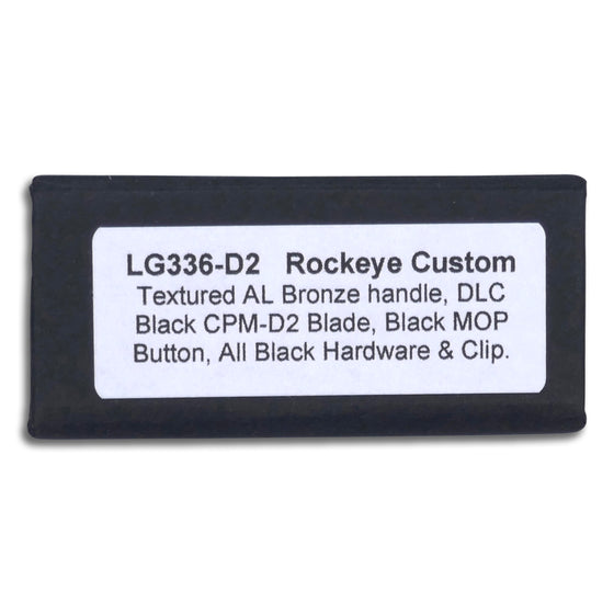 Rockeye Auto - Textured Bronze Aluminum / Mop Button / DLC Black CPM-D2 / Black Hardware + Clip