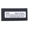 Malibu Flipper - Textured Black Handle / Stonewash 20CV Reverse Tanto / Blasted Hardware