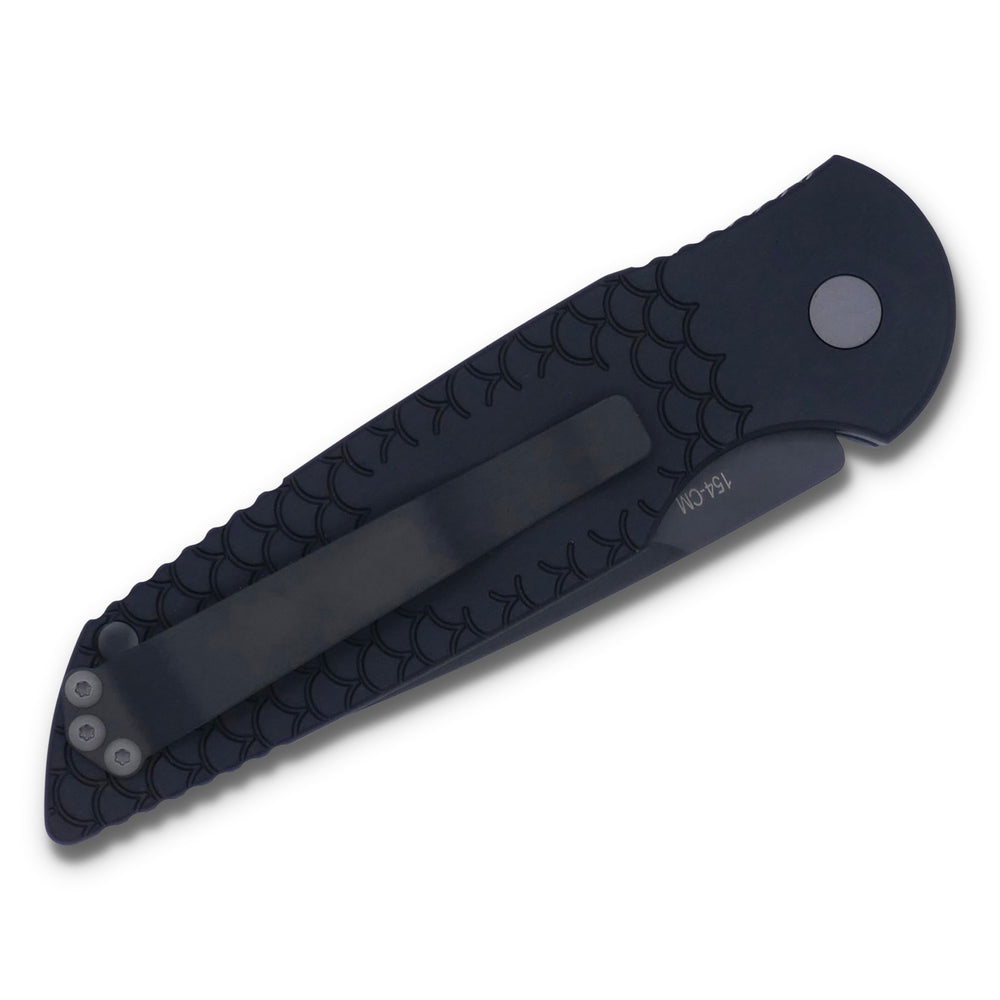 
                      
                        Tactical Response 3 - 3.5” Clip Point Blade / Black Handle with “ Fish Scale “ Engraved Frame / Black Blade - Crimson Tactical
                      
                    