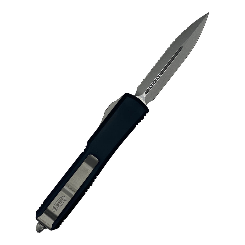 ULTRATECH D/E - Stonewash Full Serrated - Crimson Tactical