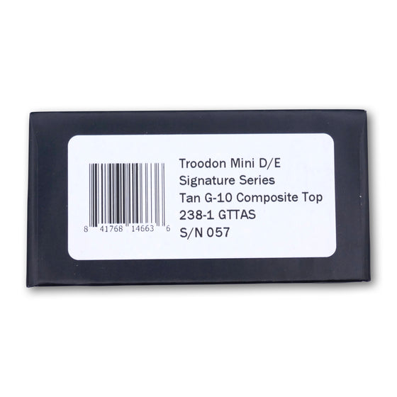 Troodon Mini D/E - Tan G10 Composite Top *Numbered*