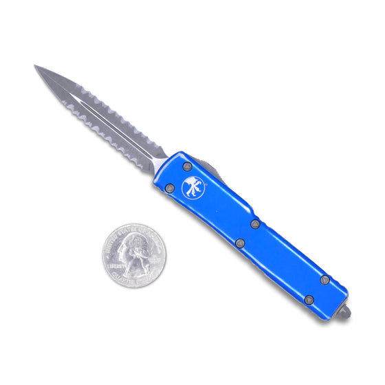 UTX-70 D/E - Distressed Blue X Apocalyptic Double Full Serrated