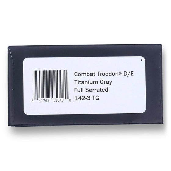 Combat Troodon D/E - Titanium Gray X Black Full Serrated
