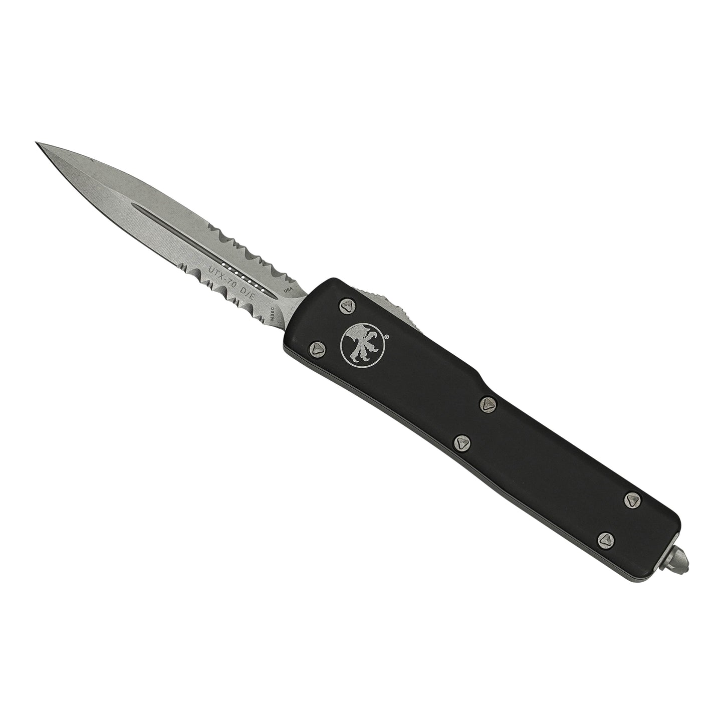 UTX-70 D/E Satin Partial Serrated - Crimson Tactical